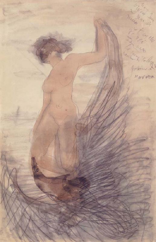Auguste Rodin Nude with drapery oil painting picture